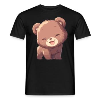 Grizzlis Ours grizzly - T-shirt homme - noir - Devant - AI Model Male 178 light (178cm)