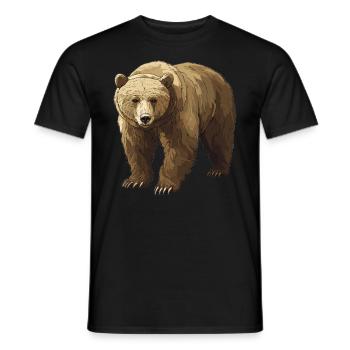 Grizzlis Ours grizzly - T-shirt homme - noir - Devant - AI Model Male 178 light (178cm)