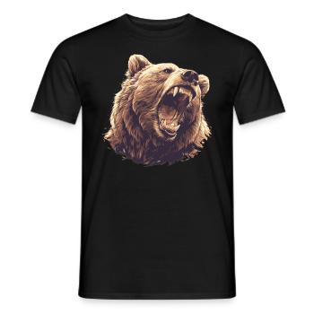 Grizzlis Ours grizzly - T-shirt homme - noir - Devant - AI Model Male 178 light (178cm)
