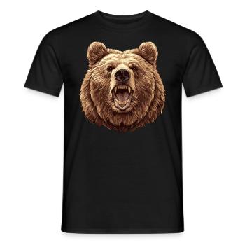 Grizzlis Ours grizzly - T-shirt homme - noir - Devant - AI Model Male 178 light (178cm)