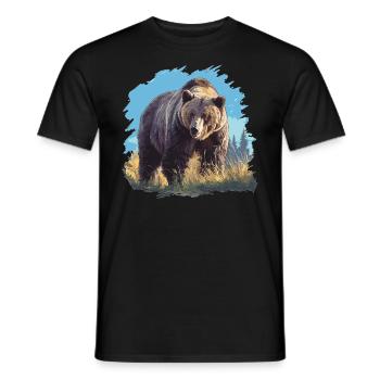 Grizzlis Ours grizzly - T-shirt homme - noir - Devant - AI Model Male 178 light (178cm)