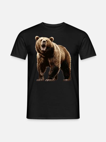 Grizzlybären Grizzlybär - Männer T-Shirt - Schwarz