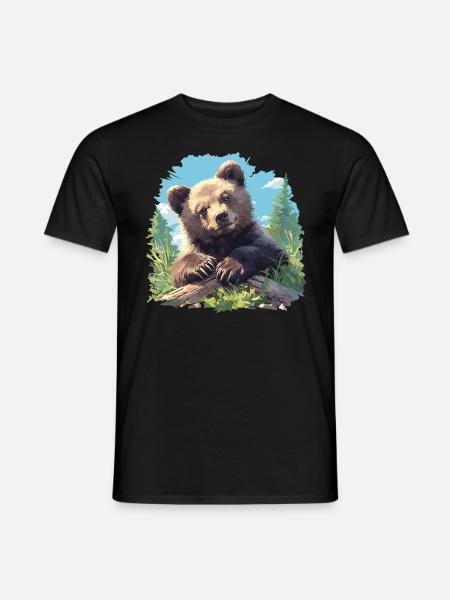 Grizzlybären Grizzlybär - Männer T-Shirt - Schwarz