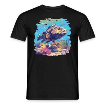 mérou mérou - T-shirt homme - noir - Devant - AI Model Male 178 light (178cm)