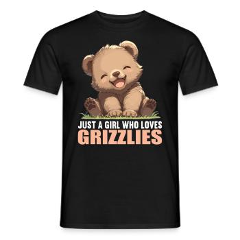 Grizzlis Ours grizzly - T-shirt homme - noir - Devant - AI Model Male 178 light (178cm)
