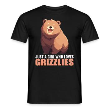 Grizzlis Ours grizzly - T-shirt homme - noir - Devant - AI Model Male 178 light (178cm)
