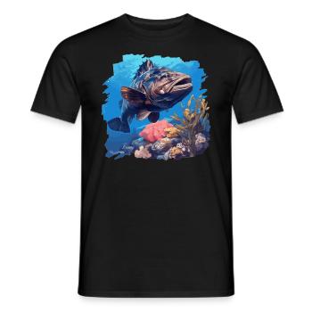 mérou mérou - T-shirt homme - noir - Devant - AI Model Male 178 light (178cm)
