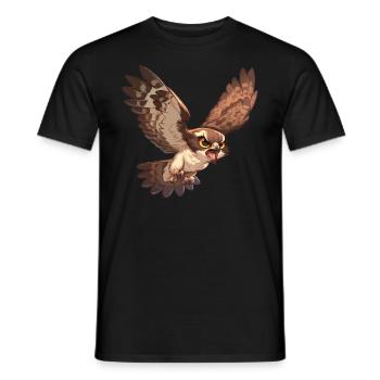 Falken Falke - Männer T-Shirt - Schwarz - Vorne - AI Model Male 178 light (178cm)