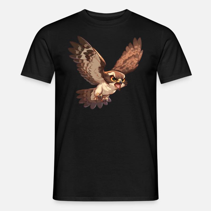 Falken Falke - Männer T-Shirt - Schwarz