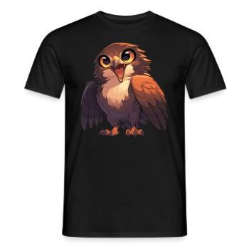 Falken Falke - Männer T-Shirt - Schwarz - Vorne - AI Model Male 178 light (178cm)