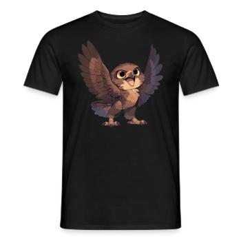 Falken Falke - Männer T-Shirt - Schwarz - Vorne - AI Model Male 178 light (178cm)