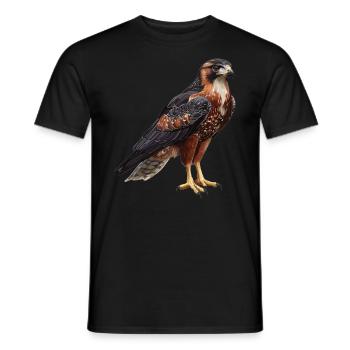 Falken Falke - Männer T-Shirt - Schwarz - Vorne - AI Model Male 178 light (178cm)