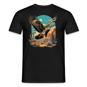 Falken Falke - Männer T-Shirt - Schwarz - Vorne - AI Model Male 178 light (178cm)