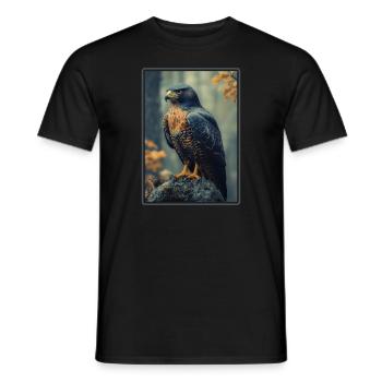 Falken Falke - Männer T-Shirt - Schwarz - Vorne - AI Model Male 178 light (178cm)