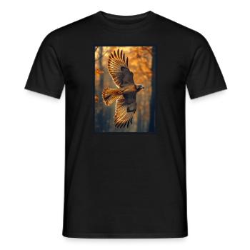 Falken Falke - Männer T-Shirt - Schwarz - Vorne - AI Model Male 178 light (178cm)