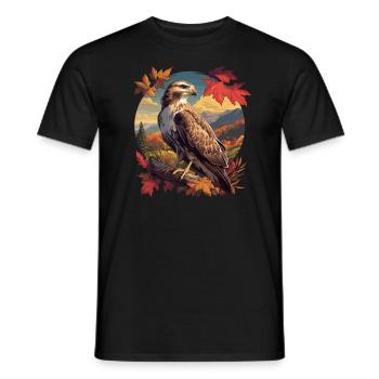 Faucon Faucon - T-shirt homme - noir - Devant - AI Model Male 178 light (178cm)