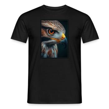 Falken Falke - Männer T-Shirt - Schwarz - Vorne - AI Model Male 178 light (178cm)