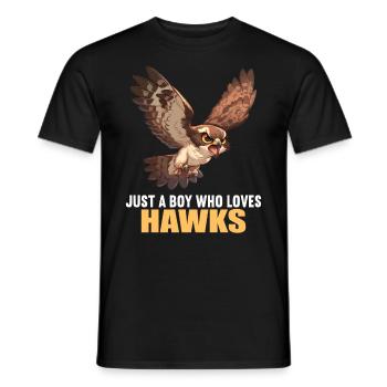 Falken Falke - Männer T-Shirt - Schwarz - Vorne - AI Model Male 178 light (178cm)