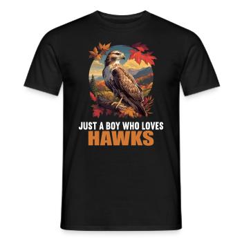 Falken Falke - Männer T-Shirt - Schwarz - Vorne - AI Model Male 178 light (178cm)