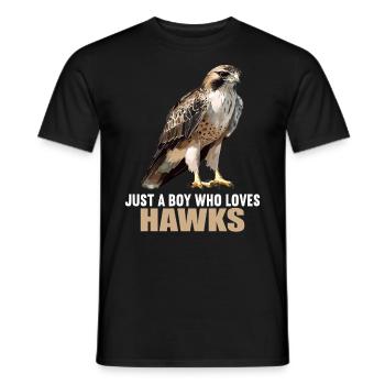 Falken Falke - Männer T-Shirt - Schwarz - Vorne - AI Model Male 178 light (178cm)