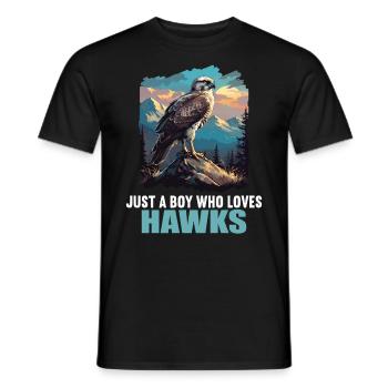 Falken Falke - Männer T-Shirt - Schwarz - Vorne - AI Model Male 178 light (178cm)