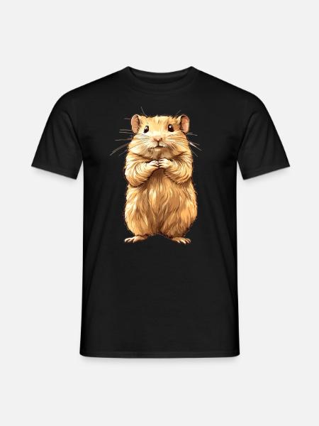 Hamster - Männer T-Shirt - Schwarz