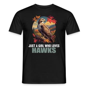 Falken Falke - Männer T-Shirt - Schwarz - Vorne - AI Model Male 178 light (178cm)