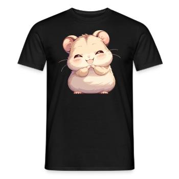 Hamster - Männer T-Shirt - Schwarz - Vorne - AI Model Male 178 light (178cm)