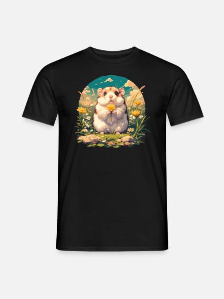 Hamster - Männer T-Shirt - Schwarz
