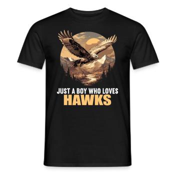 Falken Falke - Männer T-Shirt - Schwarz - Vorne - AI Model Male 178 light (178cm)