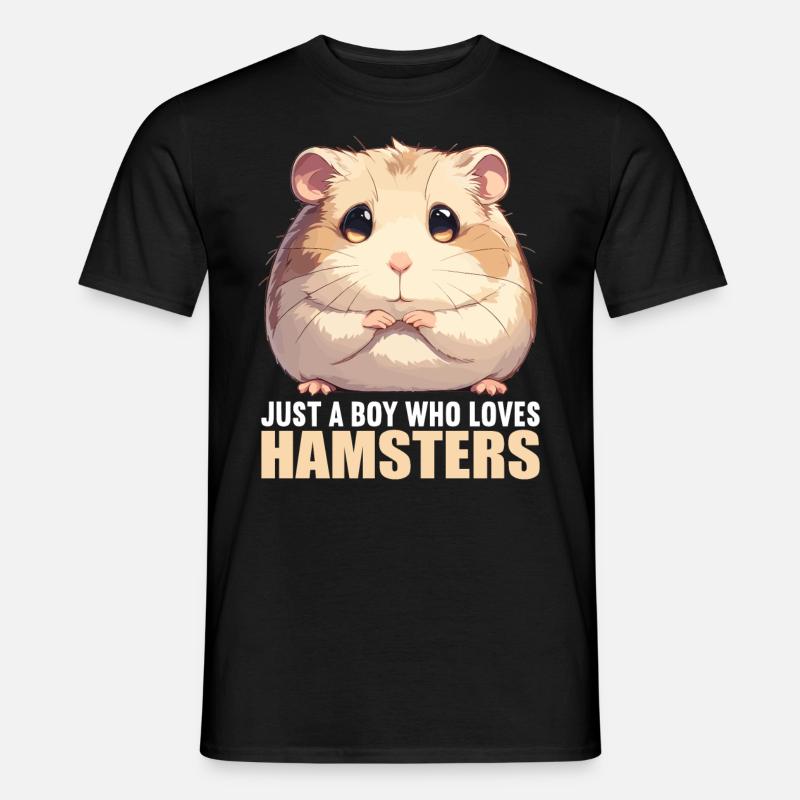 Hamster - Männer T-Shirt - Schwarz