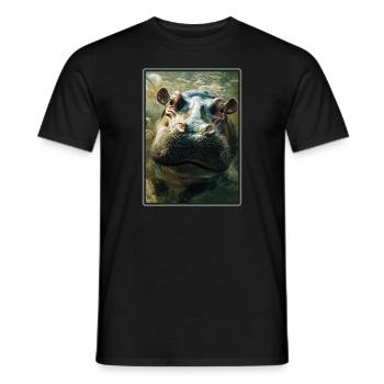 Hippopotame Hippopotame - T-shirt homme - noir - Devant - AI Model Male 178 light (178cm)