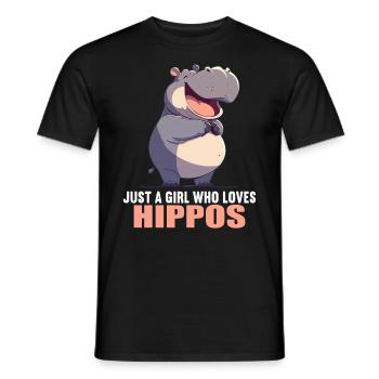 Hippopotame Hippopotame - T-shirt homme - noir - Devant - AI Model Male 178 light (178cm)