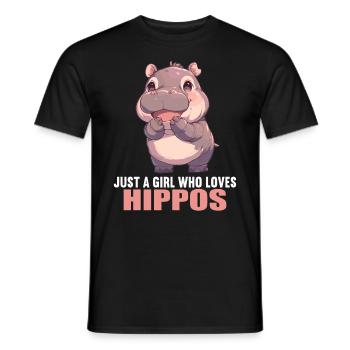 Hippopotame Hippopotame - T-shirt homme - noir - Devant - AI Model Male 178 light (178cm)