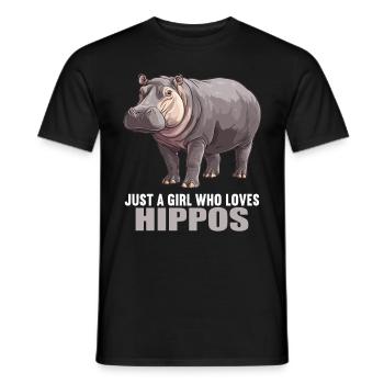 Hippopotame Hippopotame - T-shirt homme - noir - Devant - AI Model Male 178 light (178cm)