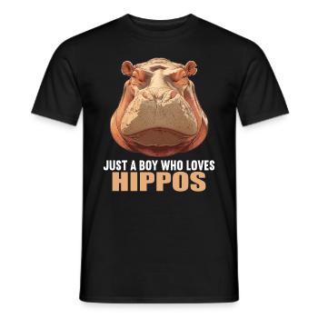 Hippopotame Hippopotame - T-shirt homme - noir - Devant - AI Model Male 178 light (178cm)