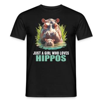 Hippopotame Hippopotame - T-shirt homme - noir - Devant - AI Model Male 178 light (178cm)