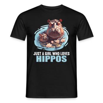 Hippopotame Hippopotame - T-shirt homme - noir - Devant - AI Model Male 178 light (178cm)