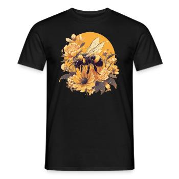 Bees Bee - Men's T-Shirt - black - Front - AI Model Male 178 light (178cm)