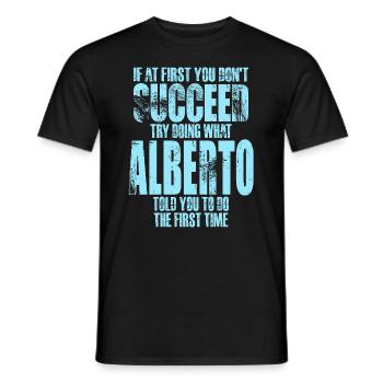 Nom Alberto - T-shirt homme - noir - Devant - AI Model Male 178 light (178cm)
