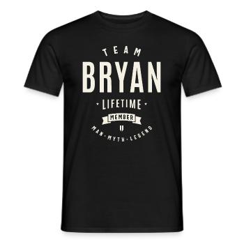 Équipe Bryan Membre à vie Drôle de prénom Bryan - T-shirt homme - noir - Devant - AI Model Male 178 light (178cm)
