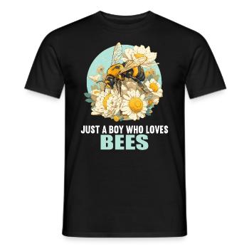 Bees Bee - Men's T-Shirt - black - Front - AI Model Male 178 light (178cm)