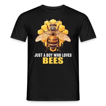 Bees Bee - Men's T-Shirt - black - Front - AI Model Male 178 light (178cm)