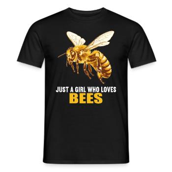 Bees Bee - Men's T-Shirt - black - Front - AI Model Male 178 light (178cm)