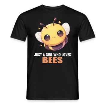 Bees Bee - Men's T-Shirt - black - Front - AI Model Male 178 light (178cm)