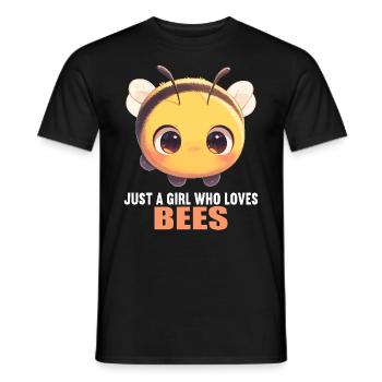 Bees Bee - Men's T-Shirt - black - Front - AI Model Male 178 light (178cm)