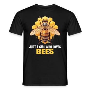 Bees Bee - Men's T-Shirt - black - Front - AI Model Male 178 light (178cm)