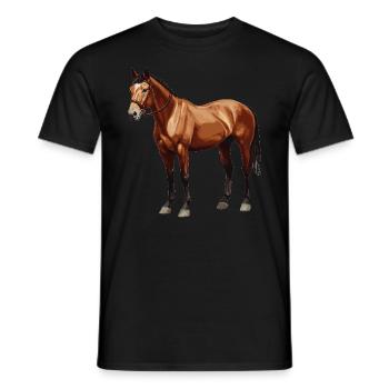 Pferde Pferd - Männer T-Shirt - Schwarz - Vorne - AI Model Male 178 light (178cm)