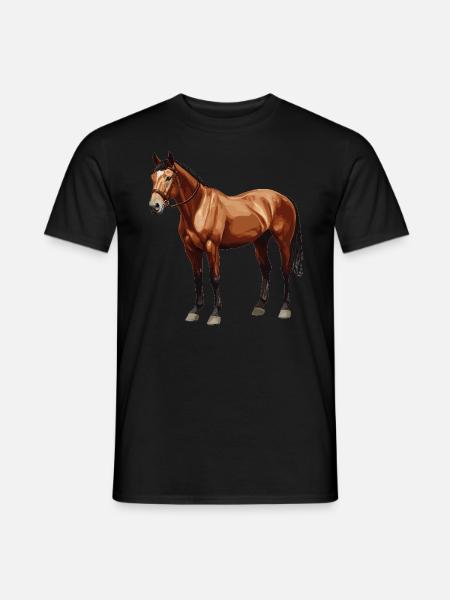 Pferde Pferd - Männer T-Shirt - Schwarz
