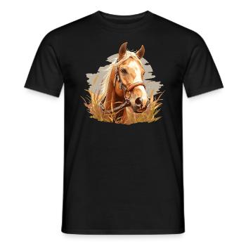 Pferde Pferd - Männer T-Shirt - Schwarz - Vorne - AI Model Male 178 light (178cm)